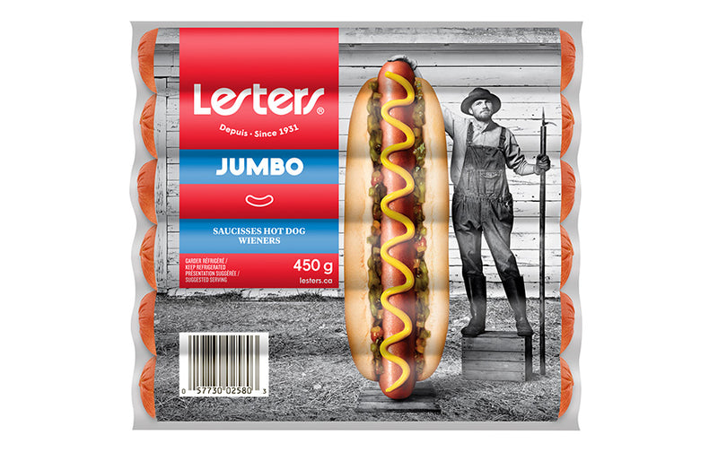 Lester's 7" Jumbo Hot Dog 3KG