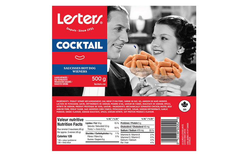 Lester's Wieners 6" Régulier 3KG
